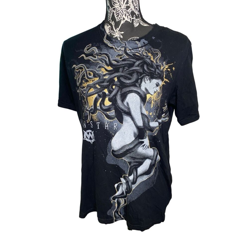 Wornstar Medusa Graphic T Shirt Rock Metal Biker Gothic Black Tee Grunge Punk